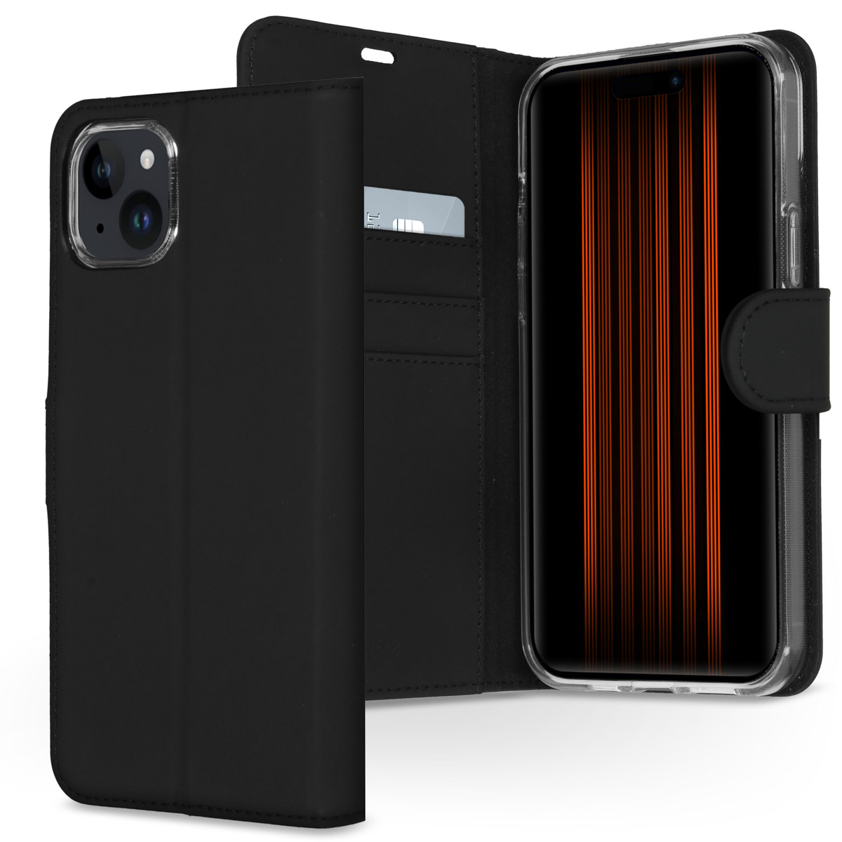 Accezz Wallet Softcase Bookcase Apple iPhone 15 Plus - Zwart