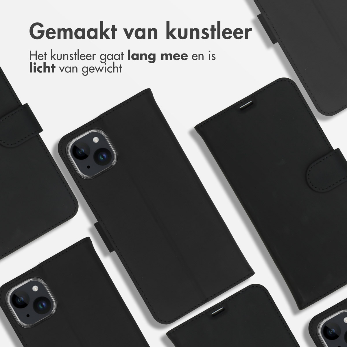Accezz Wallet Softcase Bookcase Apple iPhone 15 Plus - Zwart