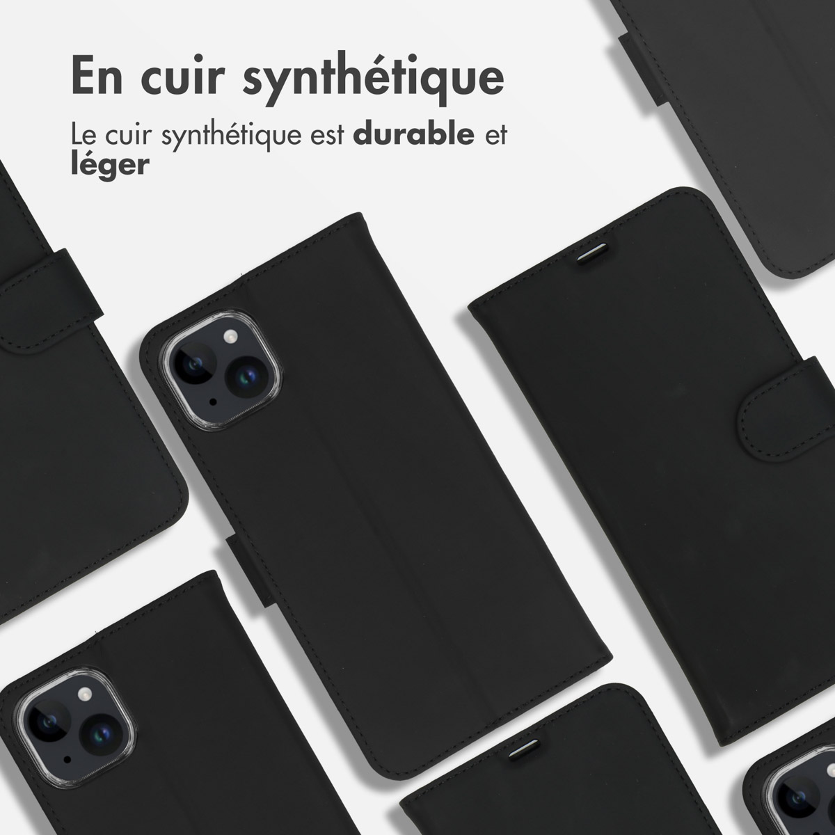 Accezz Wallet Softcase Bookcase Apple iPhone 15 Plus - Zwart