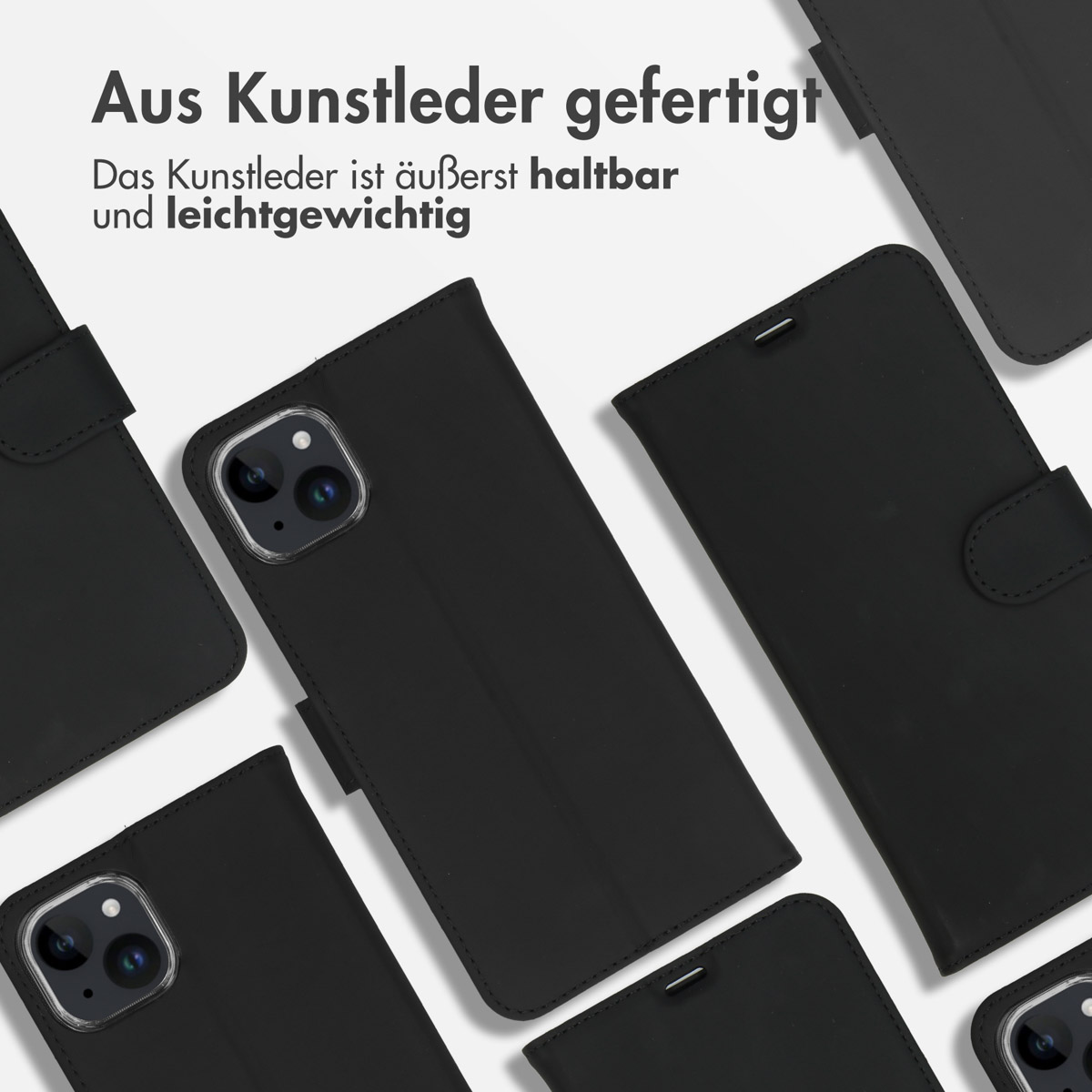 Accezz Wallet Softcase Bookcase Apple iPhone 15 Plus - Zwart