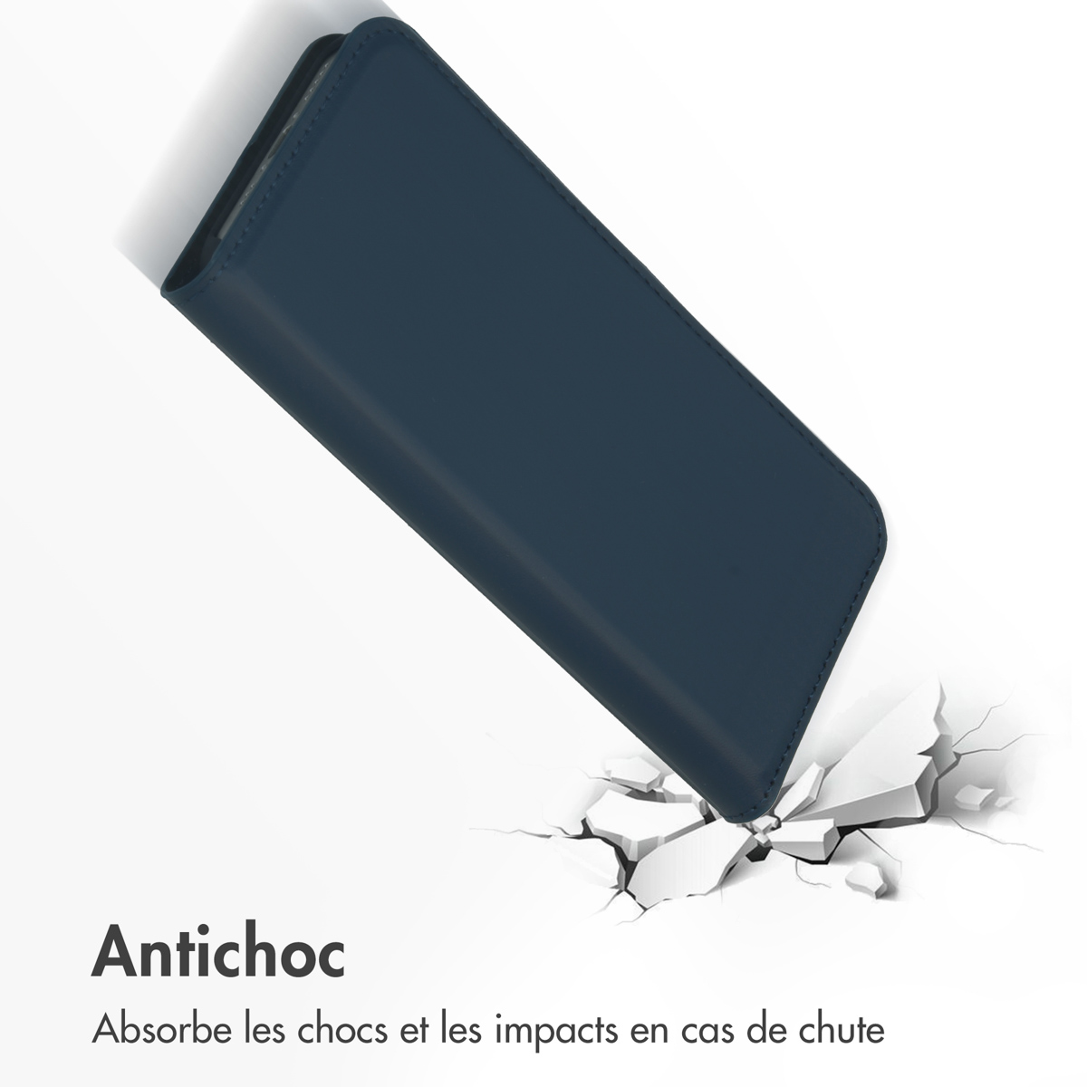 Accezz Premium Leather Slim Bookcase Apple iPhone 15 - Donkerblauw