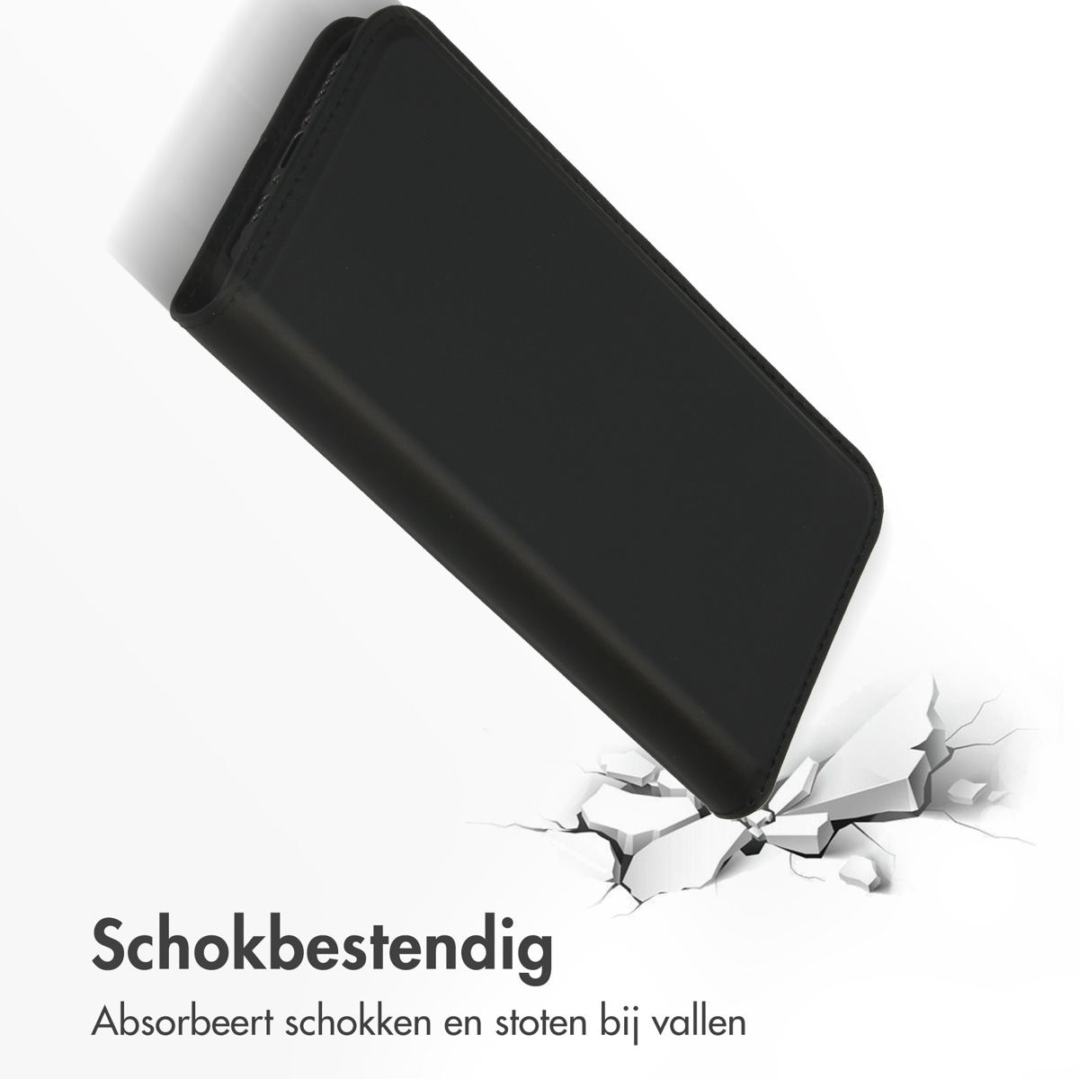 Accezz Premium Leather Slim Bookcase Apple iPhone 15 Pro - Zwart