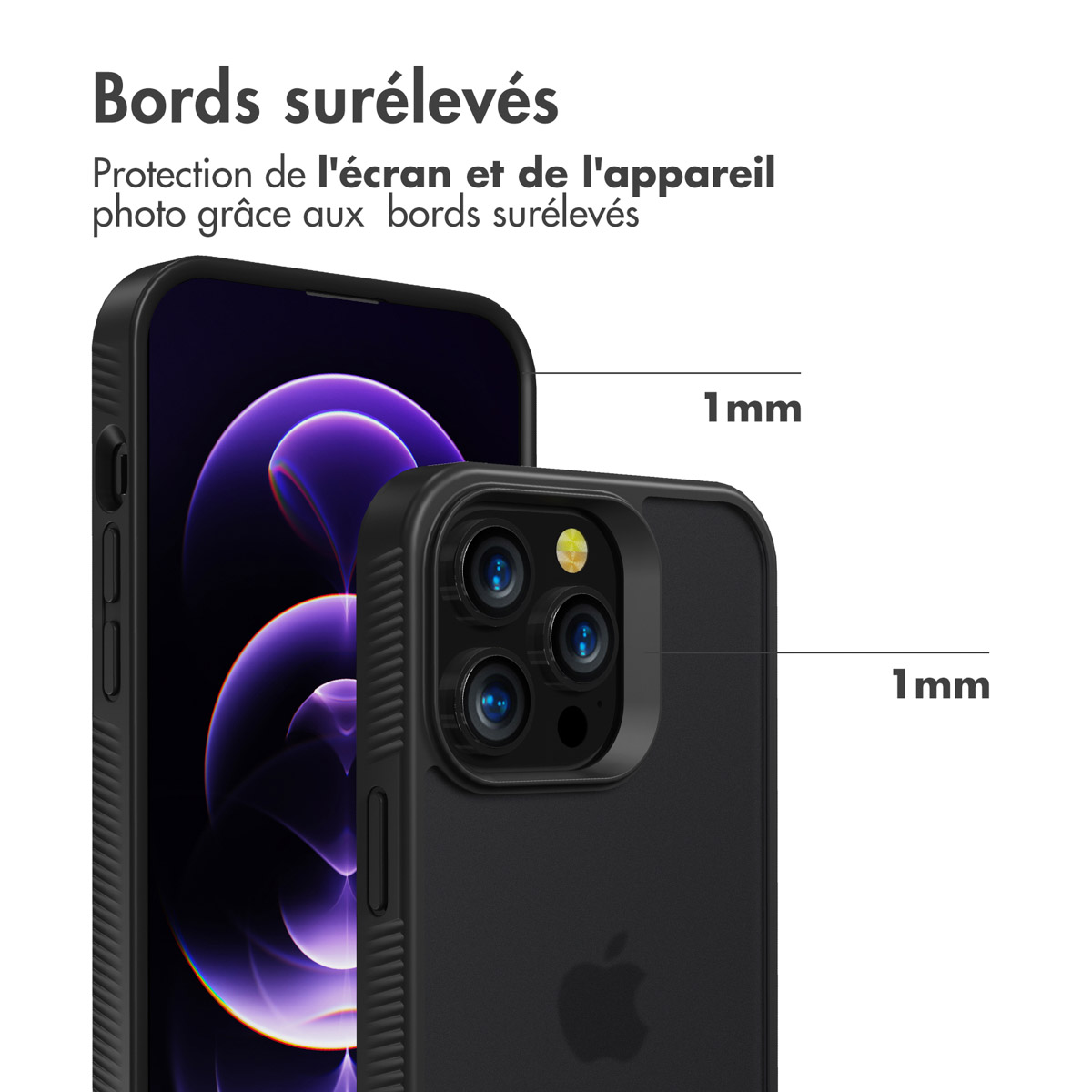 Accezz Rugged Frosted Backcover Apple iPhone 14 Pro Max - Zwart
