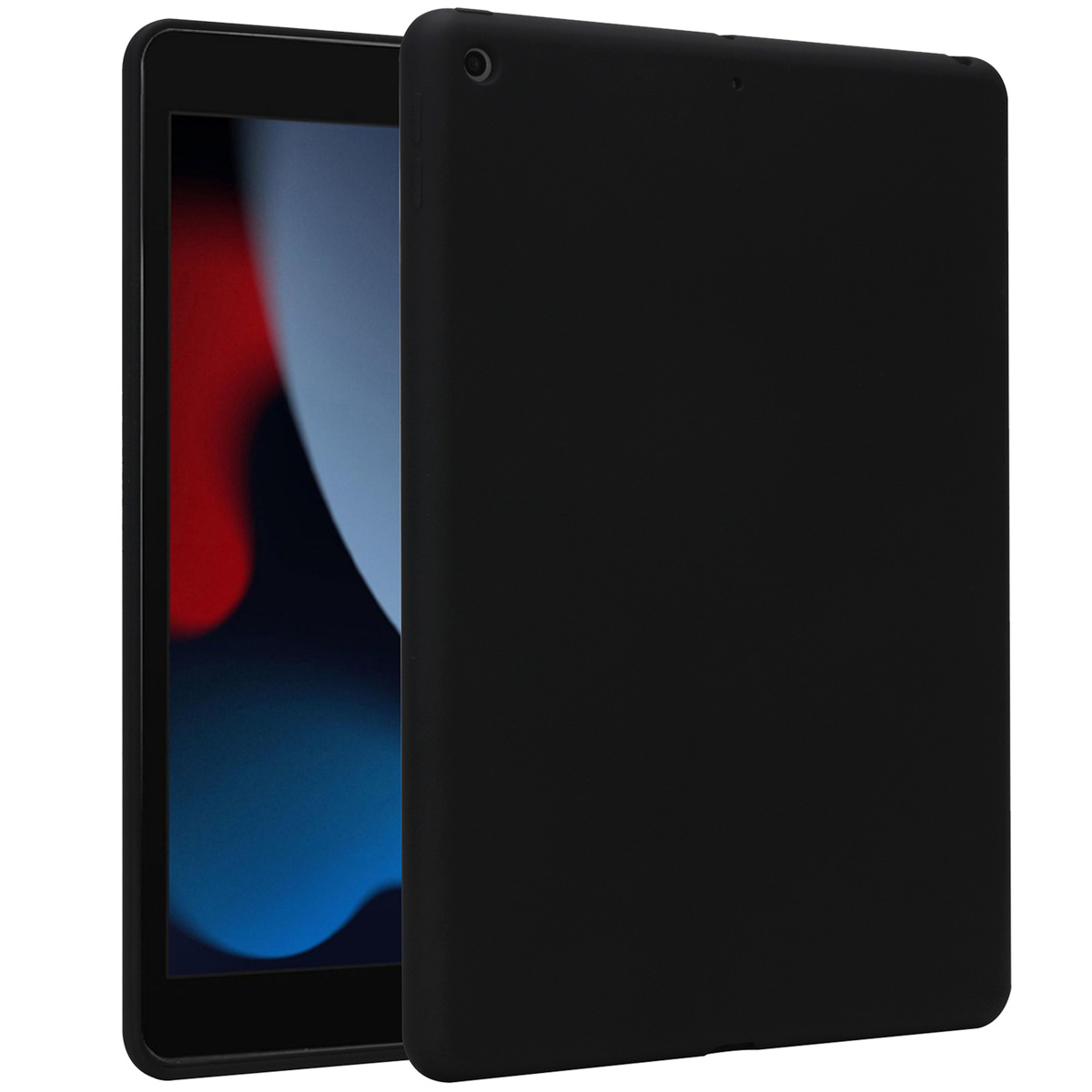 Accezz Liquid Silicone Backcover Apple iPad 9 (2021) 10.2 inch / iPad 8 (2020) 10.2 inch / iPad 7 (2019) 10.2 inch - Zwart