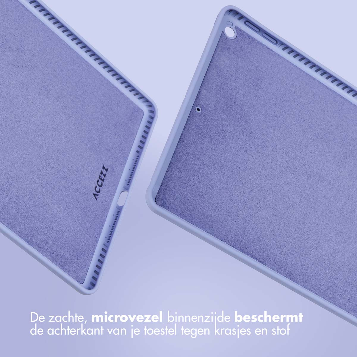 Accezz Liquid Silicone Backcover Apple iPad 9 (2021) 10.2 inch / iPad 8 (2020) 10.2 inch / iPad 7 (2019) 10.2 inch - Lila