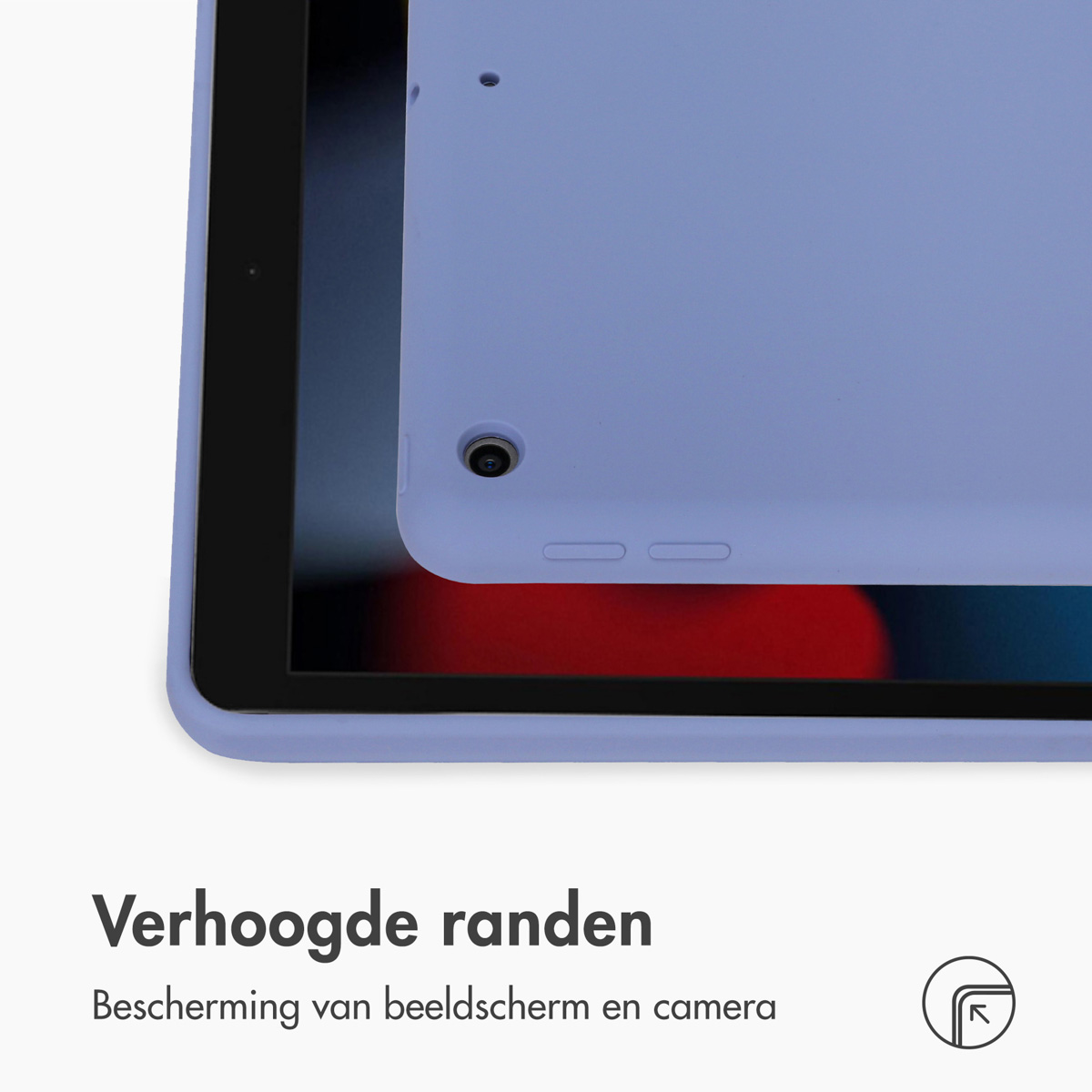 Accezz Liquid Silicone Backcover Apple iPad 9 (2021) 10.2 inch / iPad 8 (2020) 10.2 inch / iPad 7 (2019) 10.2 inch - Lila