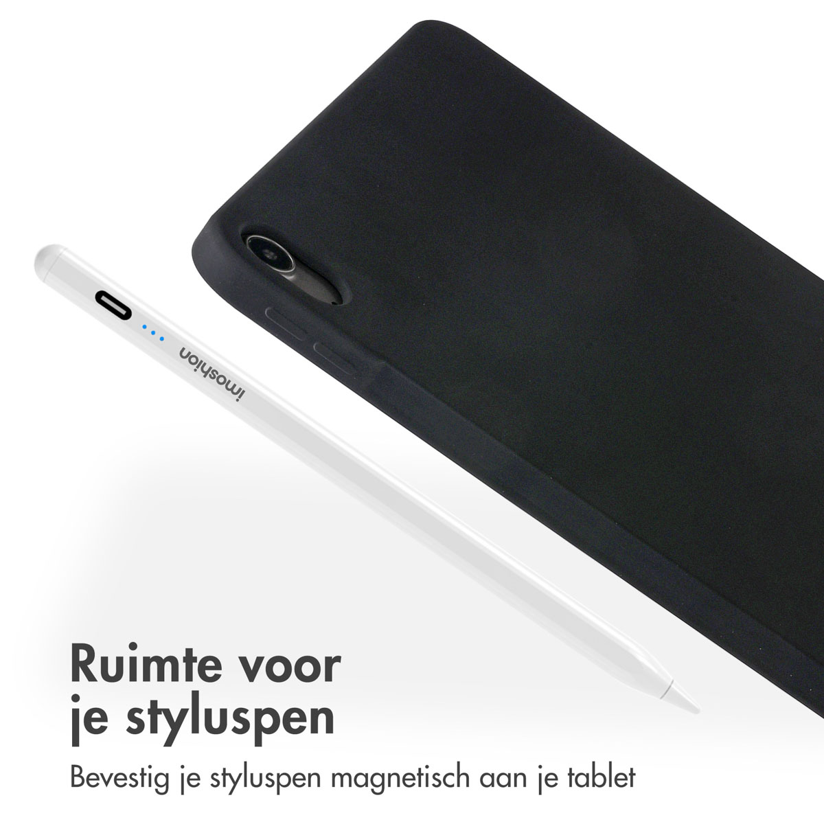 Accezz Liquid Silicone Backcover met penhouder Apple iPad Air 11 inch (2025) M3 / (2024) M2 / Air 5 (2022) / Air 4 (2020) - Zwart