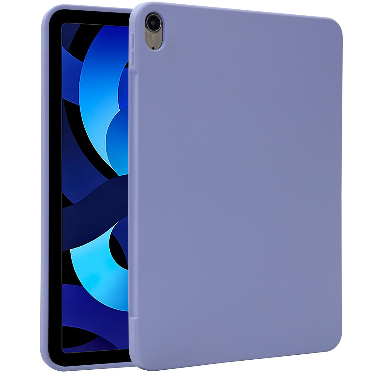 Accezz Liquid Silicone Backcover met penhouder Apple iPad Air 11 inch (2025) M3 / (2024) M2 / Air 5 (2022) / Air 4 (2020) - Lila