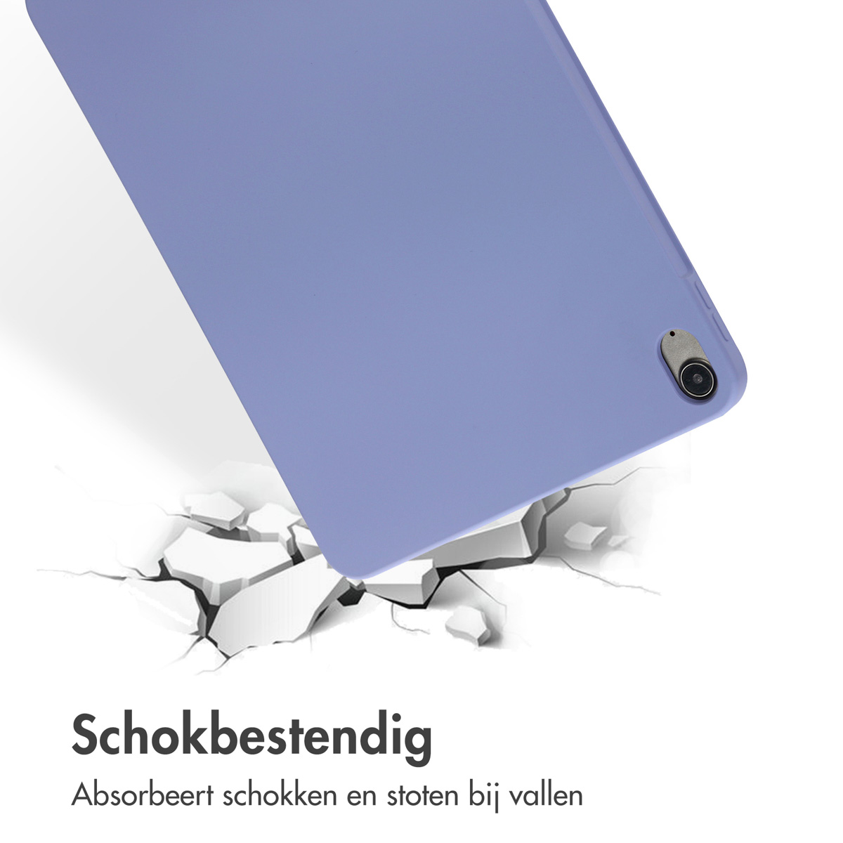Accezz Liquid Silicone Backcover met penhouder Apple iPad Air 11 inch (2025) M3 / (2024) M2 / Air 5 (2022) / Air 4 (2020) - Lila