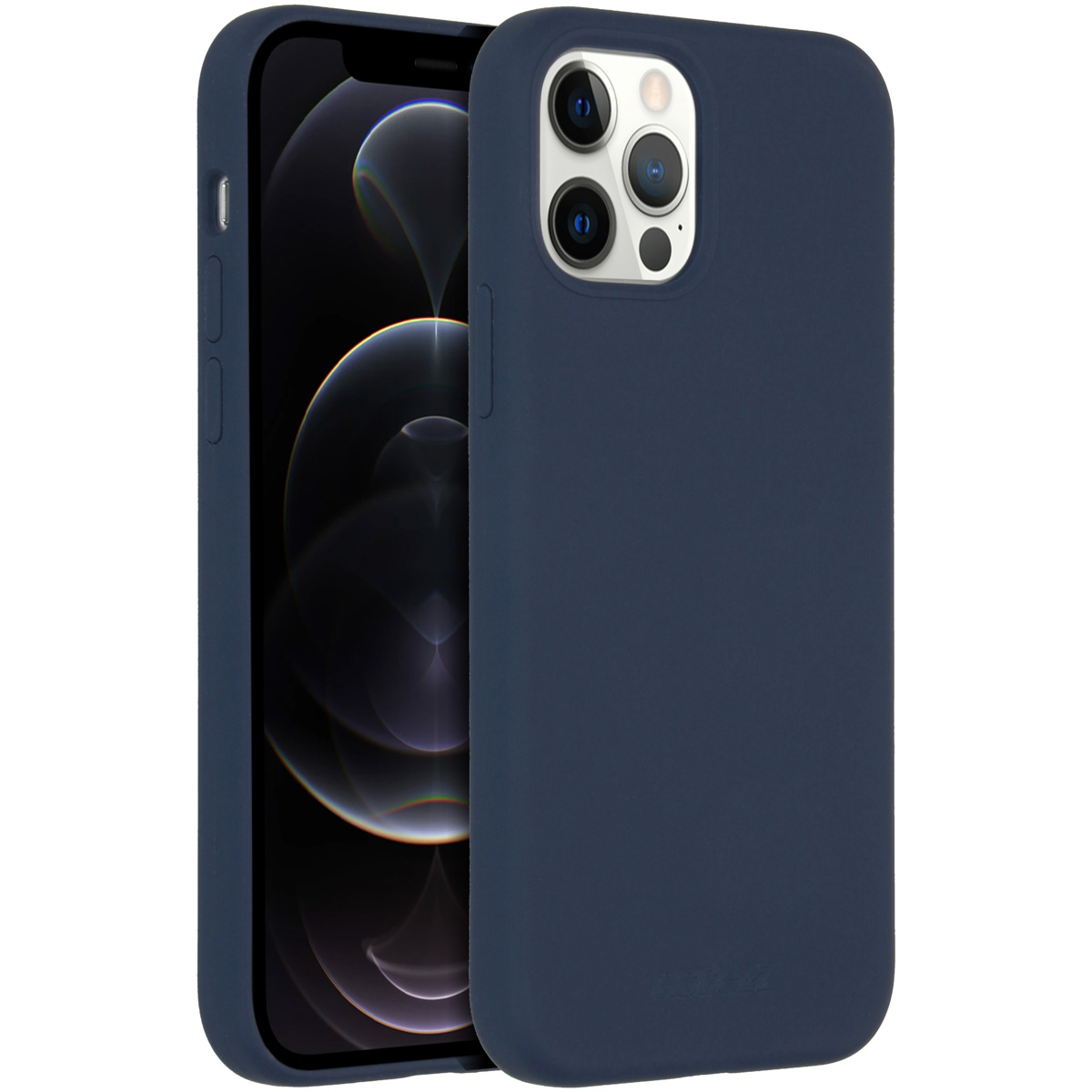 Accezz Liquid Silicone Backcover met MagSafe Apple iPhone 12 (Pro) - Donkerblauw