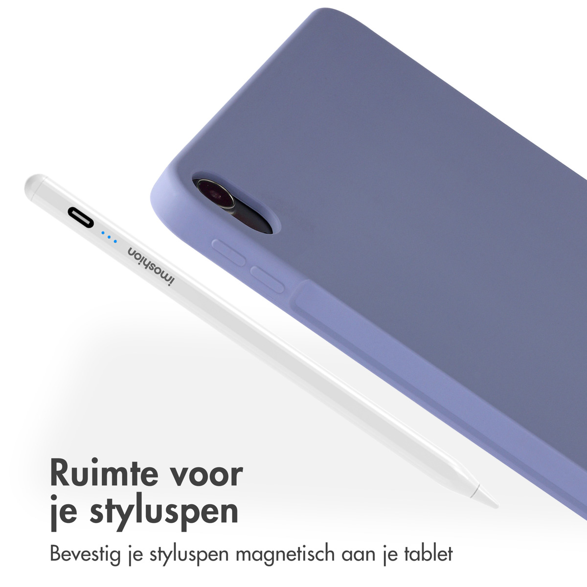 Accezz Liquid Silicone Backcover met penhouder Apple iPad Air 11 inch (2025) M3 / (2024) M2 / Air 5 (2022) / Air 4 (2020) - Lila