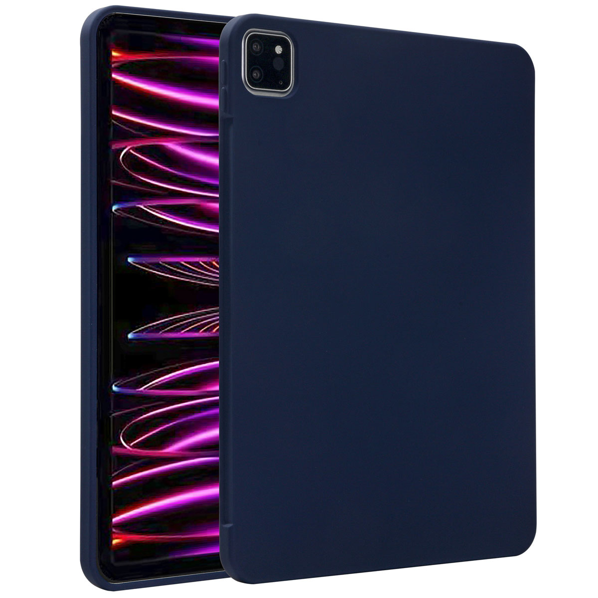 Accezz Liquid Silicone Backcover met penhouder Apple iPad Pro 11 (2022 / 2021 / 2020 / 2018) - Donkerblauw