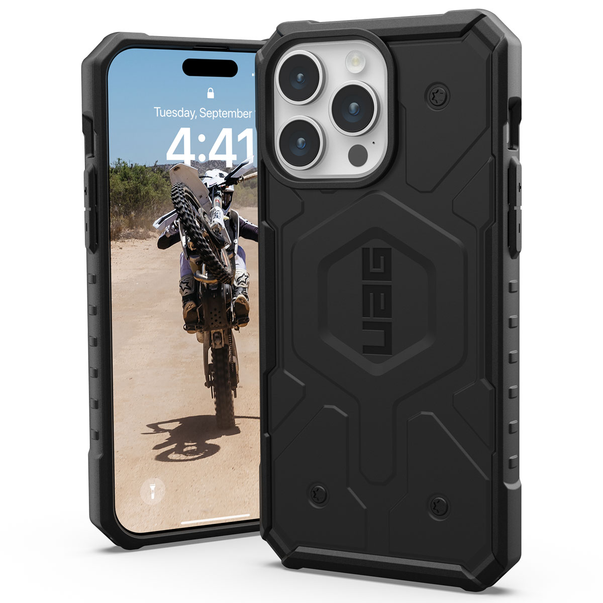 UAG Pathfinder Backcover MagSafe Apple iPhone 15 Pro Max - Zwart