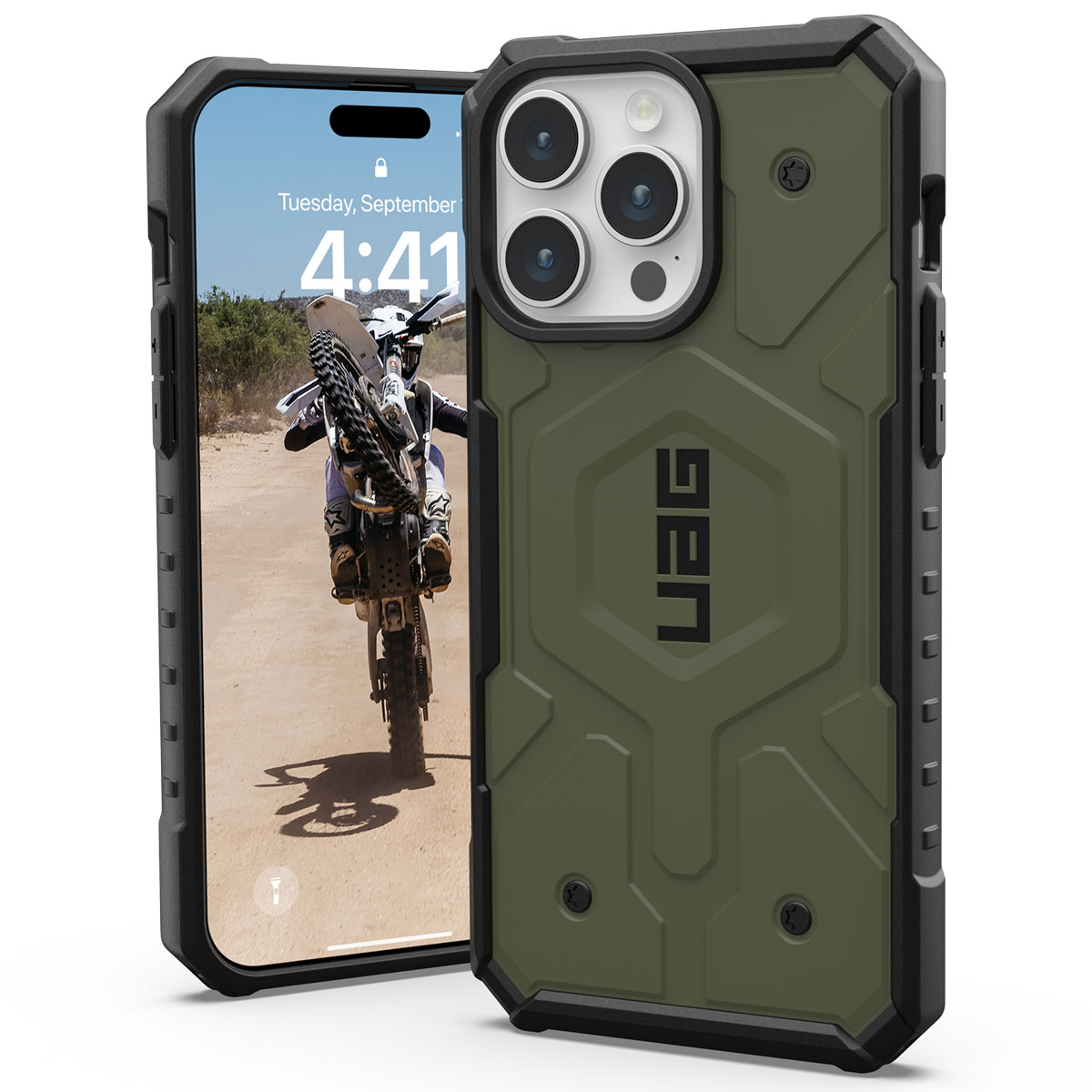 UAG Pathfinder Backcover MagSafe Apple iPhone 15 Pro Max - Olive Drab