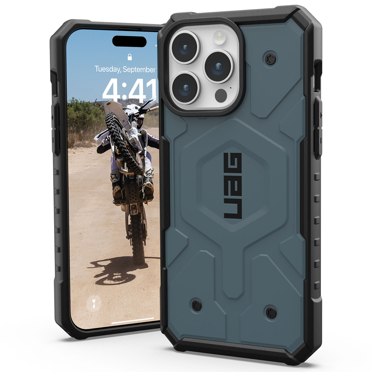 UAG Pathfinder Backcover MagSafe Apple iPhone 15 Pro Max - Cloud Blue