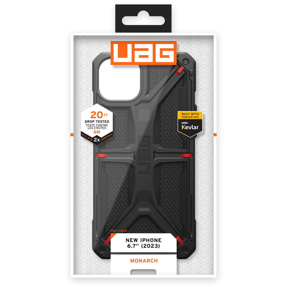 UAG Monarch Backcover Apple iPhone 15 Plus - Kevlar Black