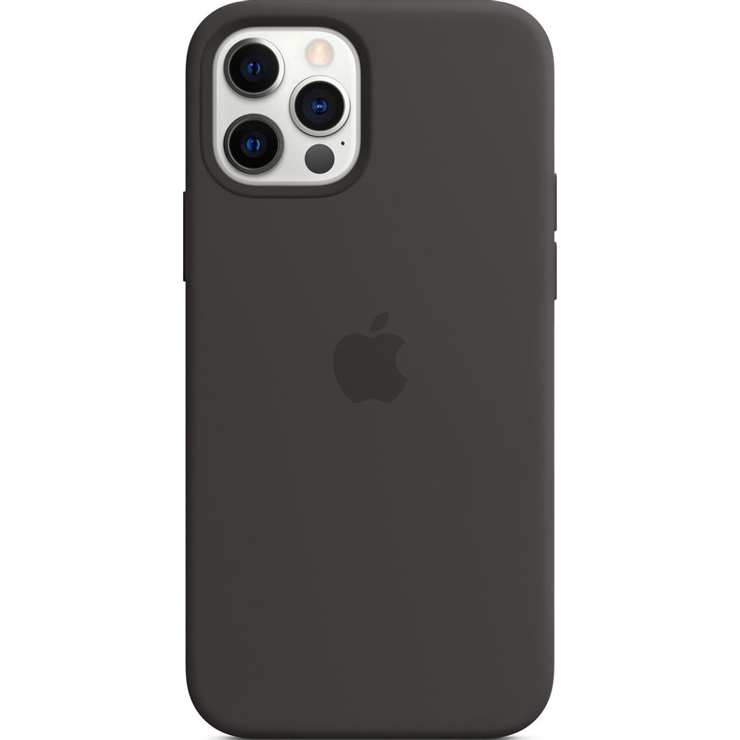 Silicone Backcover MagSafe Apple iPhone 12 (Pro) - Black