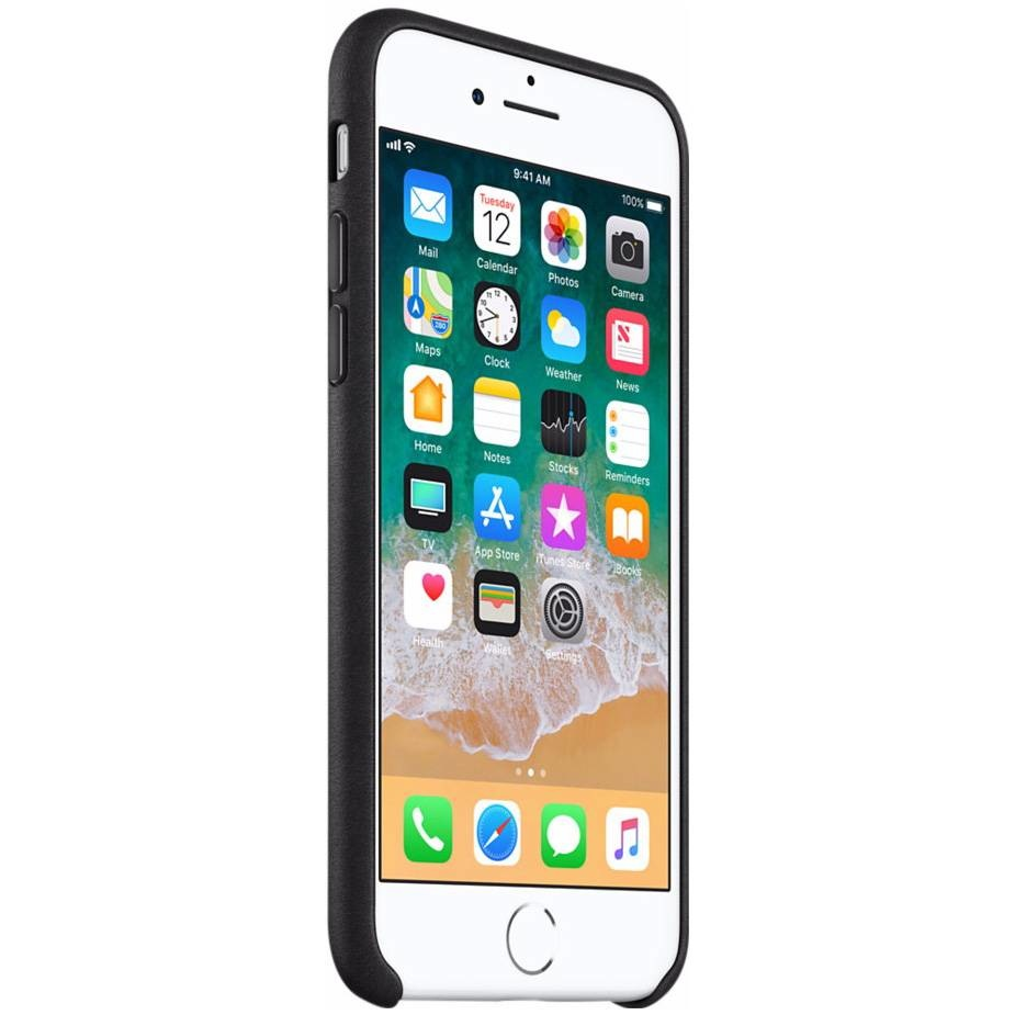 Leather Backcover Apple iPhone SE (2022 / 2020) / 8 / 7 - Black