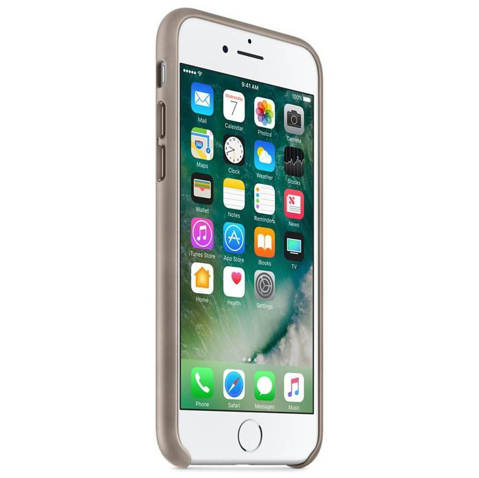 Leather Backcover Apple iPhone SE (2022 / 2020) / 8 / 7 - Taupe