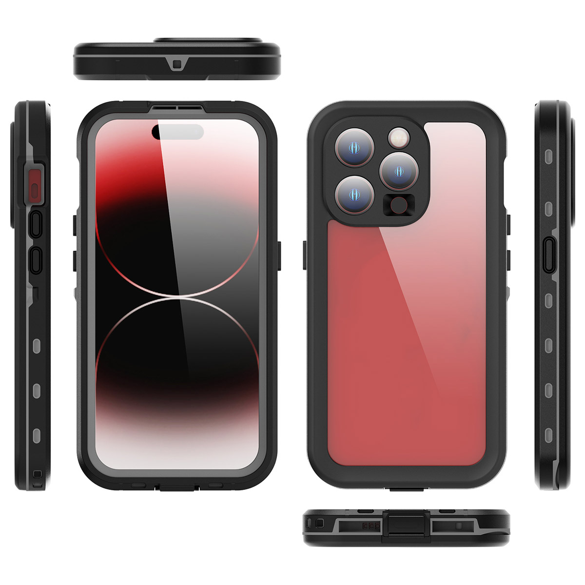 Redpepper Dot Plus Waterproof Backcover Apple iPhone 15 Pro - Zwart