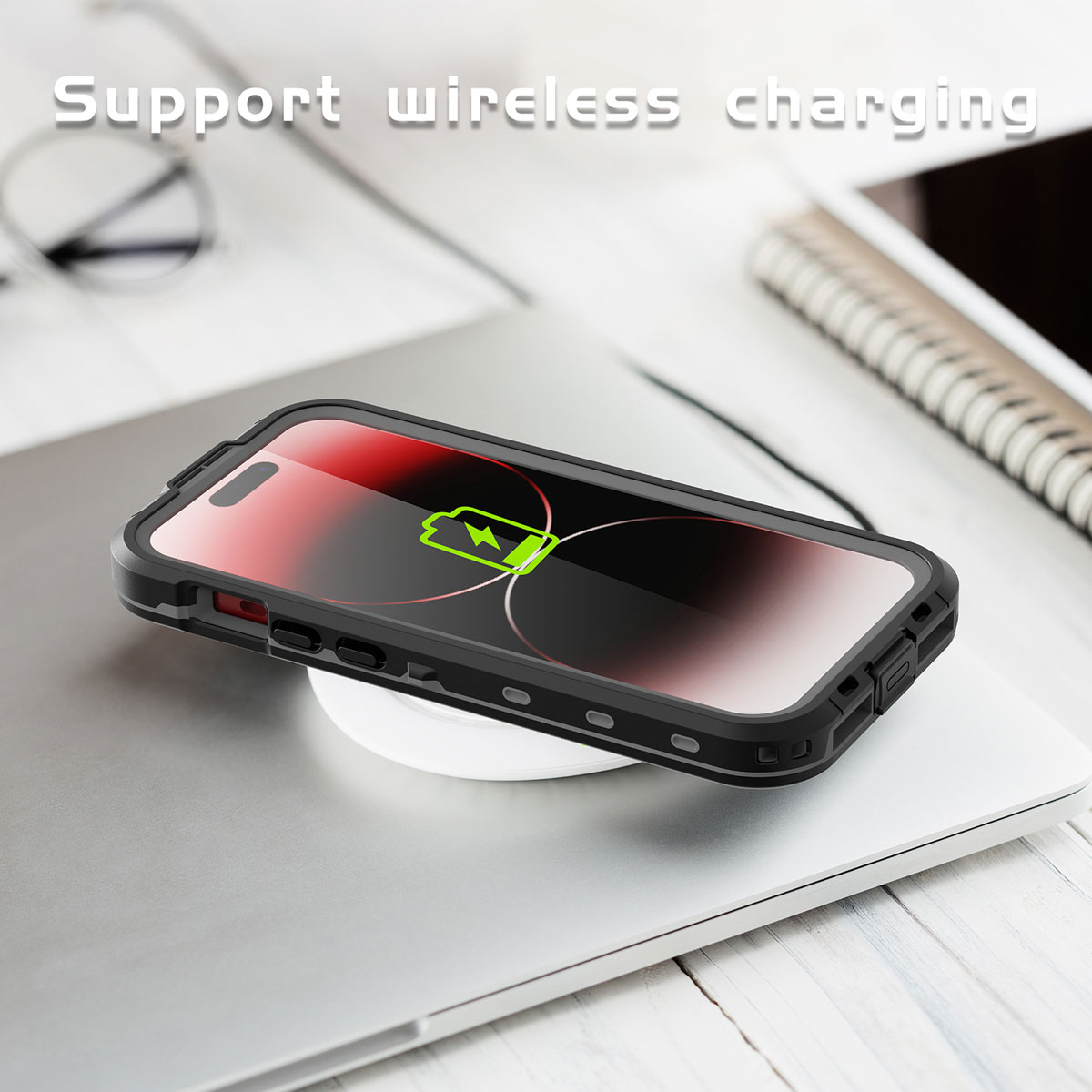 Redpepper Dot Plus Waterproof Backcover Apple iPhone 15 Pro - Zwart