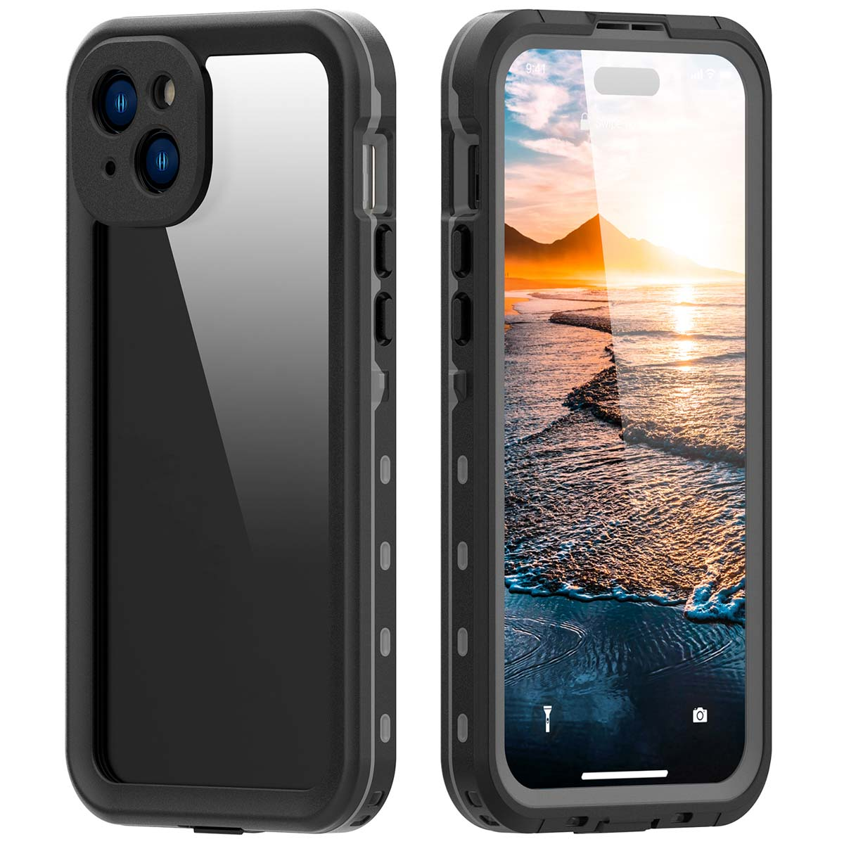 Redpepper Dot Plus Waterproof Backcover Apple iPhone 15 Plus - Zwart
