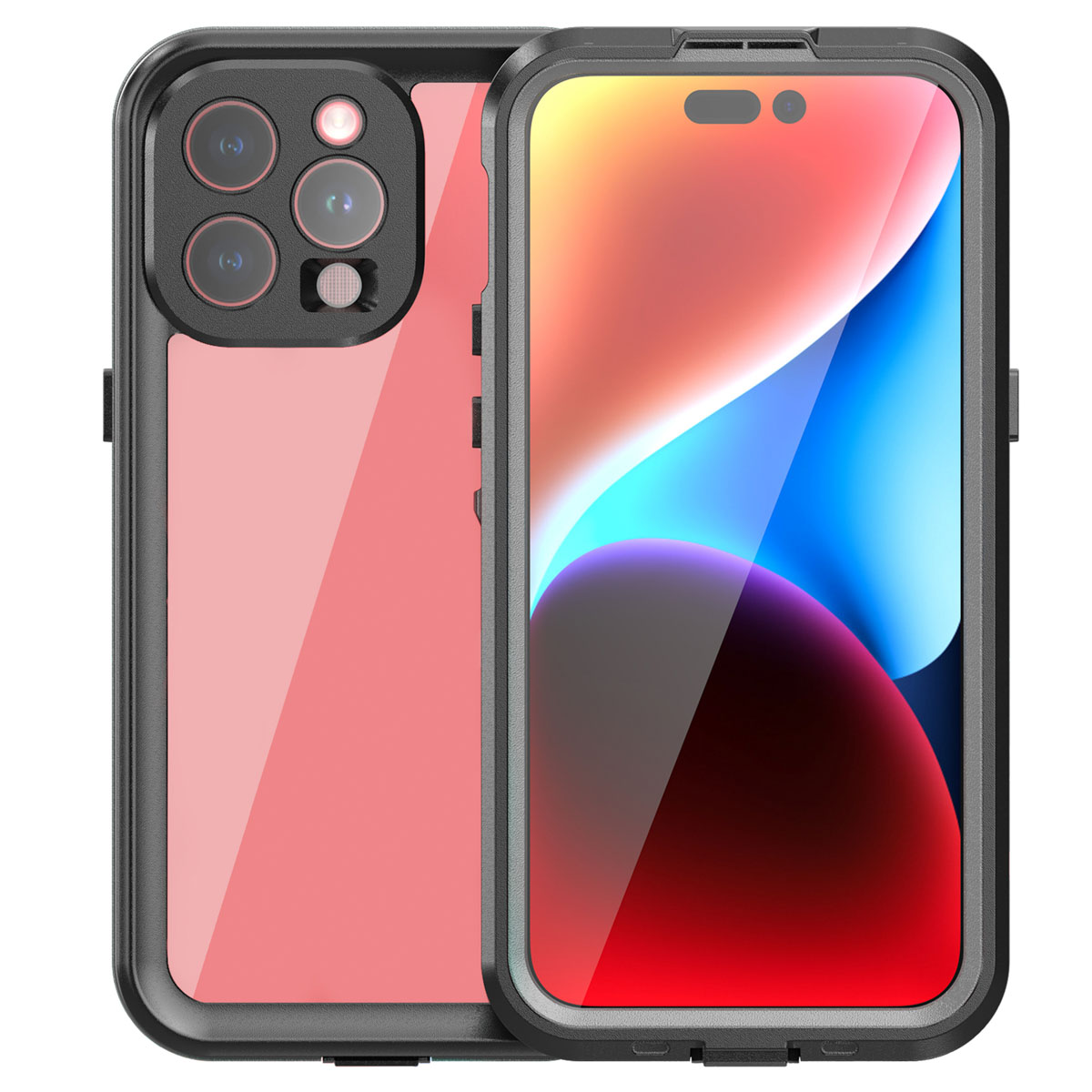 Redpepper Dot Plus Waterproof Backcover Apple iPhone 15 Pro Max - Zwart