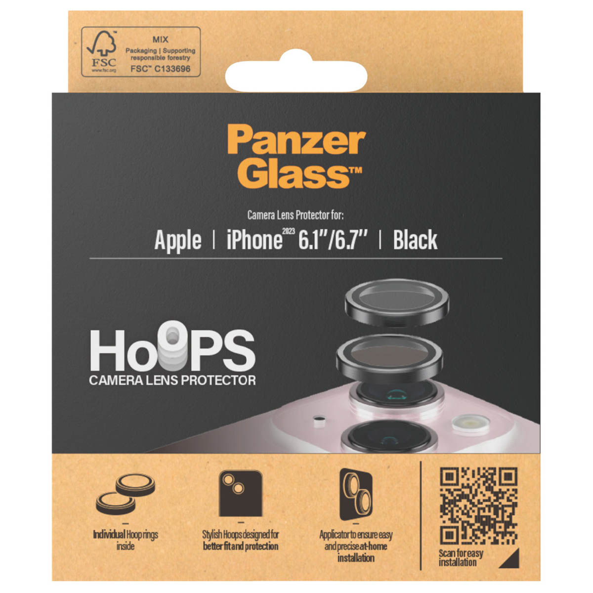 PanzerGlass Camera Protector Hoop Optic Rings Apple iPhone 15 / 15 Plus