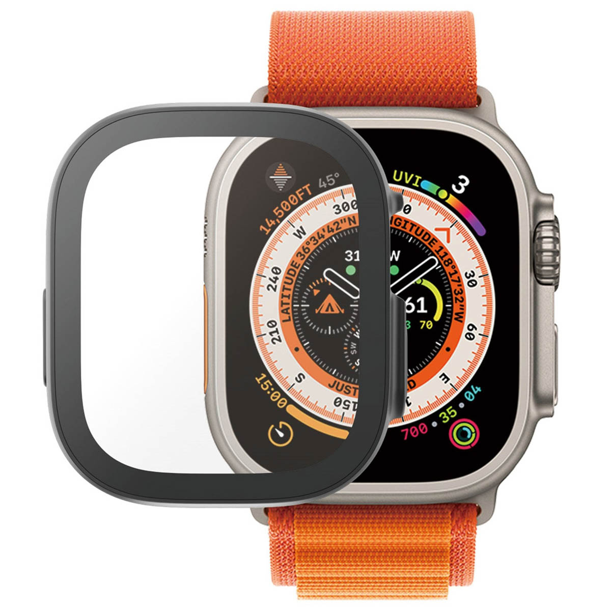 PanzerGlass Full Body Protection D3O® Bio Case Apple Watch Ultra (2) (49 mm) - Zwart