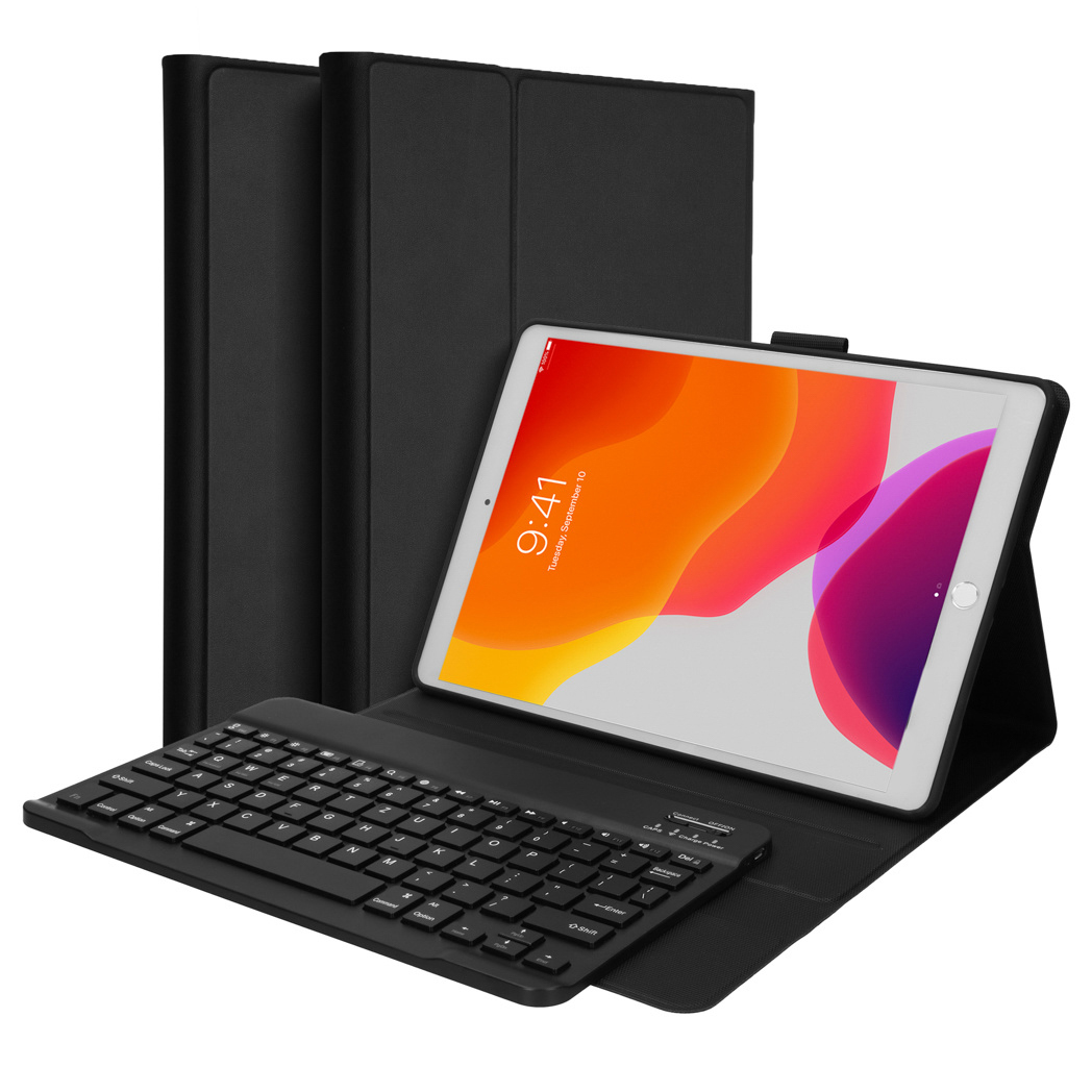 Accezz QWERTZ Bluetooth Keyboard Bookcase Apple iPad 9 (2021) 10.2 inch / iPad 8 (2020) 10.2 inch / iPad 7 (2019) 10.2 inch