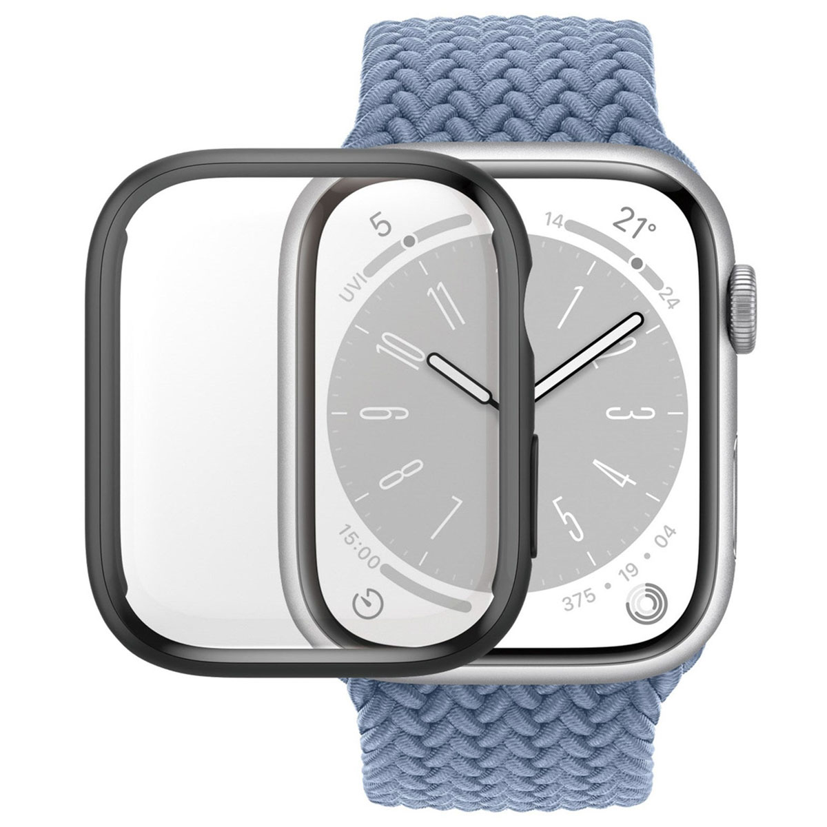 PanzerGlass Full Body Protection D3O® Bio Case Apple Watch Series 7 / 8 / 9 (41 mm) - Zwart