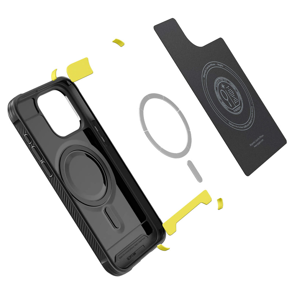 Spigen Rugged Armor Backcover MagSafe Apple iPhone 15 Pro Max - Zwart