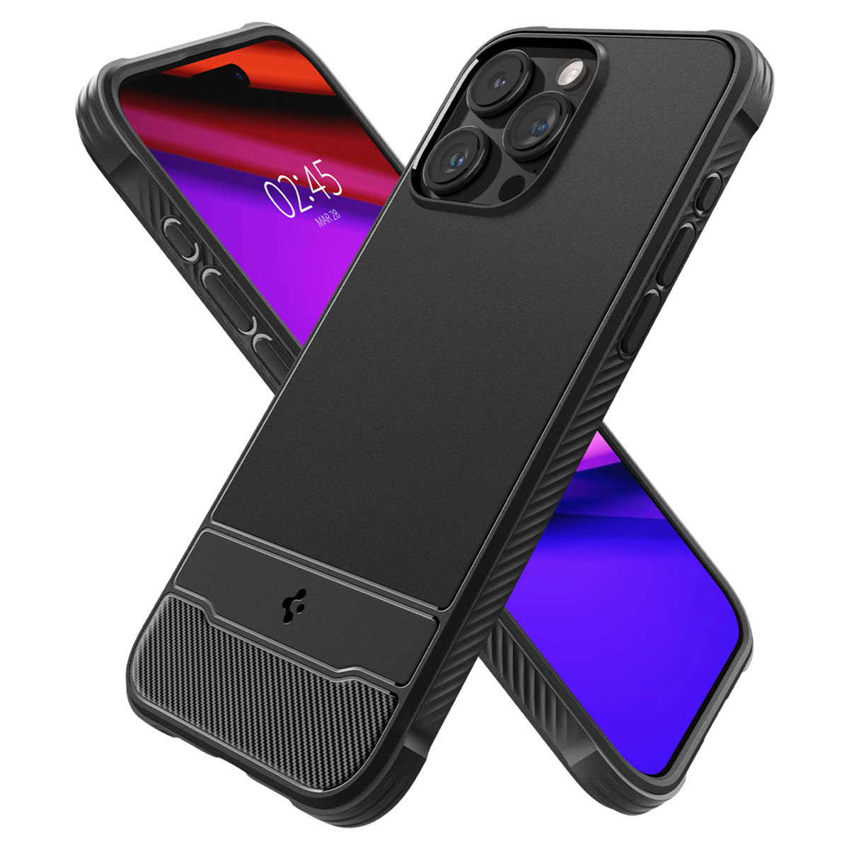 Spigen Rugged Armor Backcover MagSafe Apple iPhone 15 Pro - Zwart