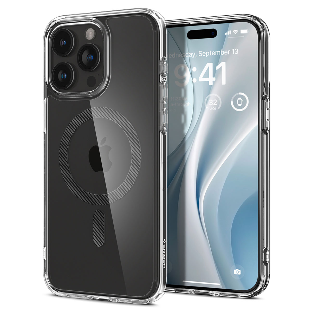 Spigen Ultra Hybrid Backcover MagSafe Apple iPhone 15 Pro - Carbon Fiber