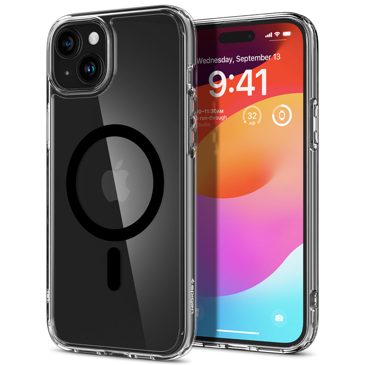 Spigen Ultra Hybrid Backcover MagSafe Apple iPhone 15 - Zwart