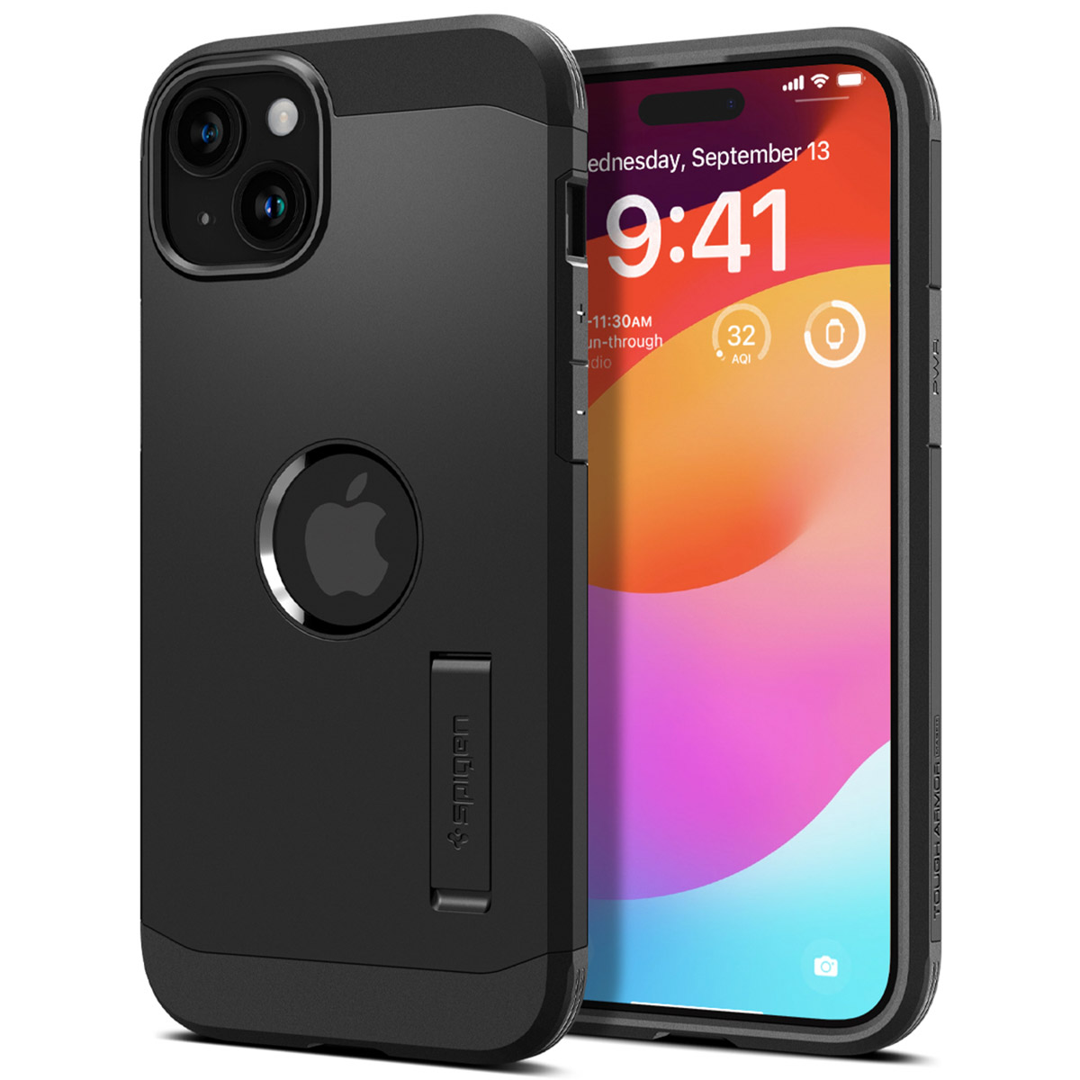Spigen Tough Armor Backcover MagSafe Apple iPhone 15 - Zwart