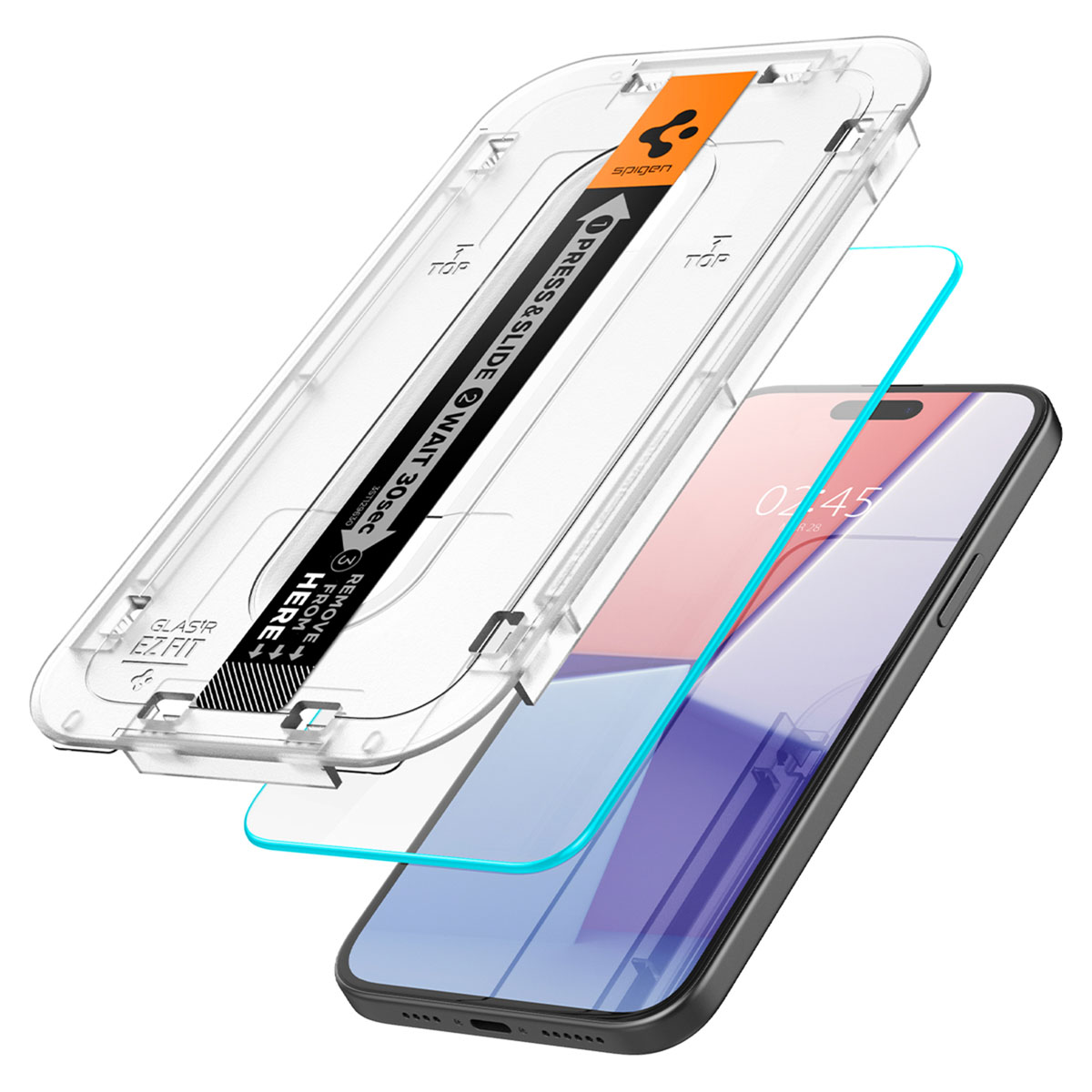 Spigen GLAStR EZ Fit Screenprotector + Applicator 2-pack Apple iPhone 16 Plus / 15 Plus