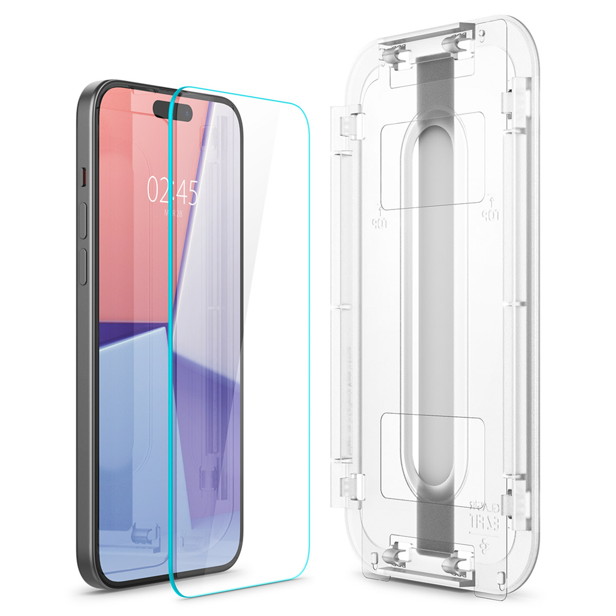 Spigen GLAStR EZ Fit Screenprotector + Applicator 2-pack Apple iPhone 16 Plus / 15 Plus