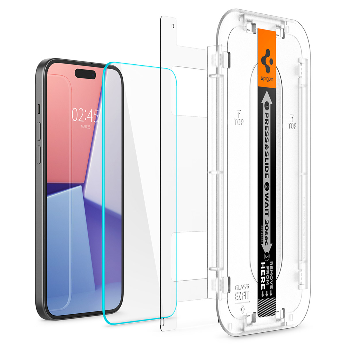 Spigen GLAStR EZ Fit Screenprotector + Applicator 2-pack Apple iPhone 16 Plus / 15 Plus