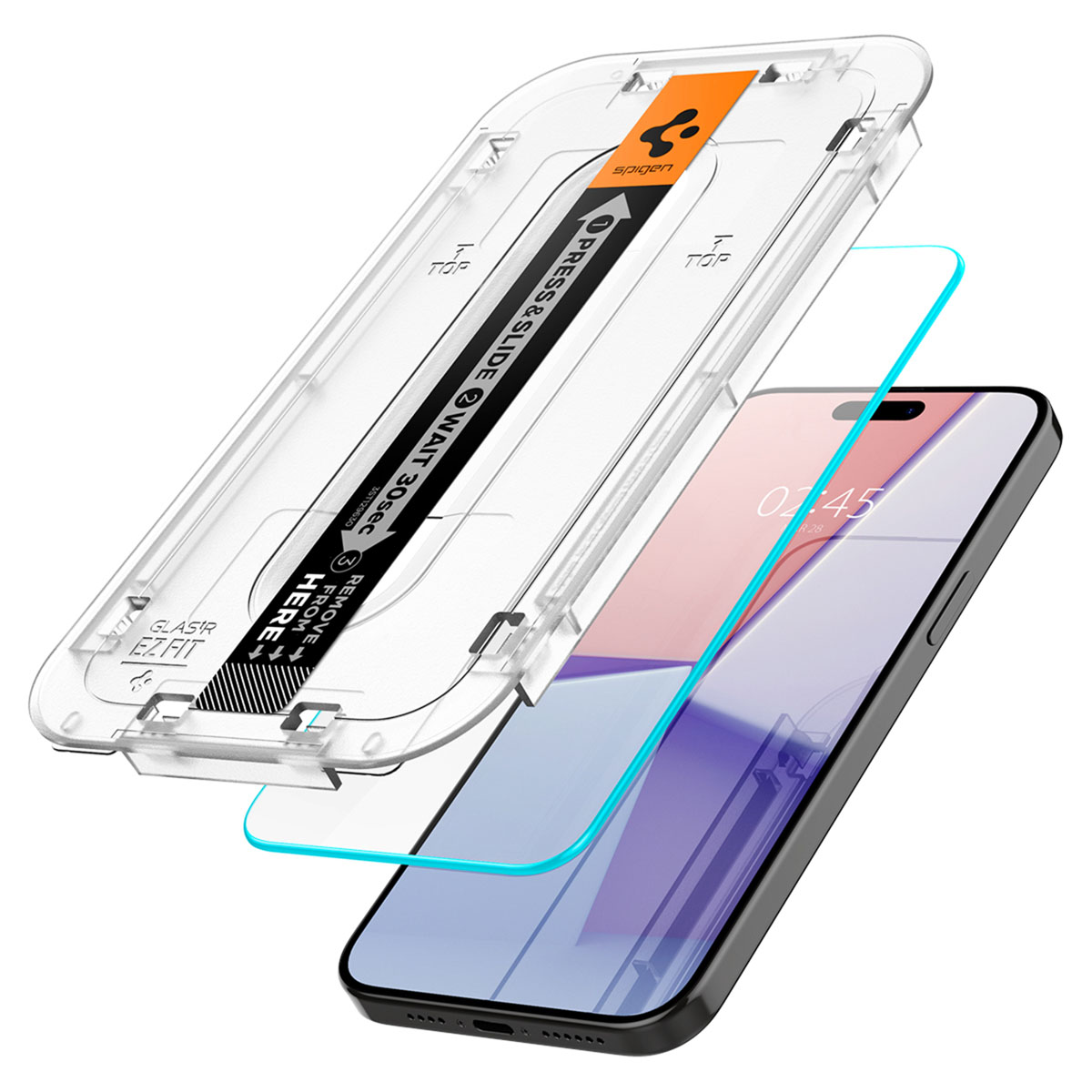 Spigen GLAStR EZ Fit Screenprotector 2 Pack + Applicator Apple iPhone 15 Pro