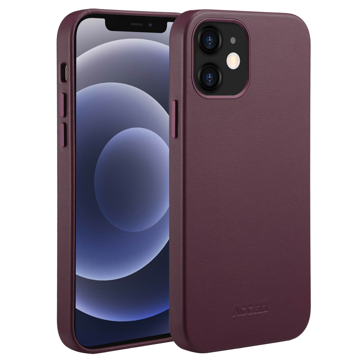 Accezz MagSafe Leather Backcover Apple iPhone 12 (Pro) - Heath Purple