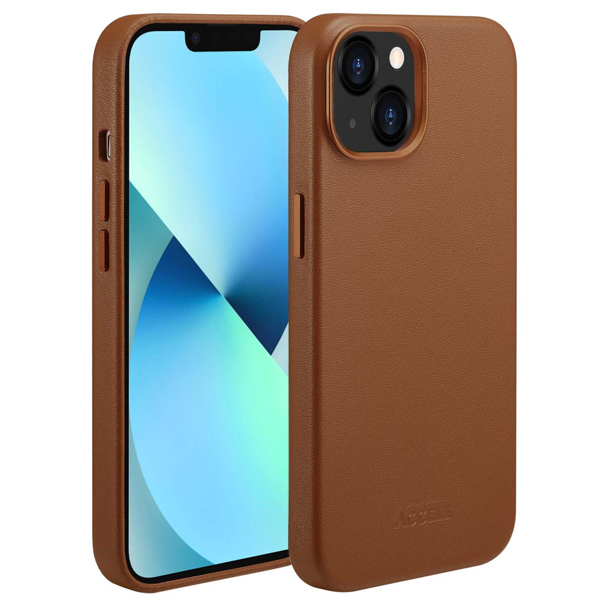 Accezz MagSafe Leather Backcover Apple iPhone 13 - Sienna Brown