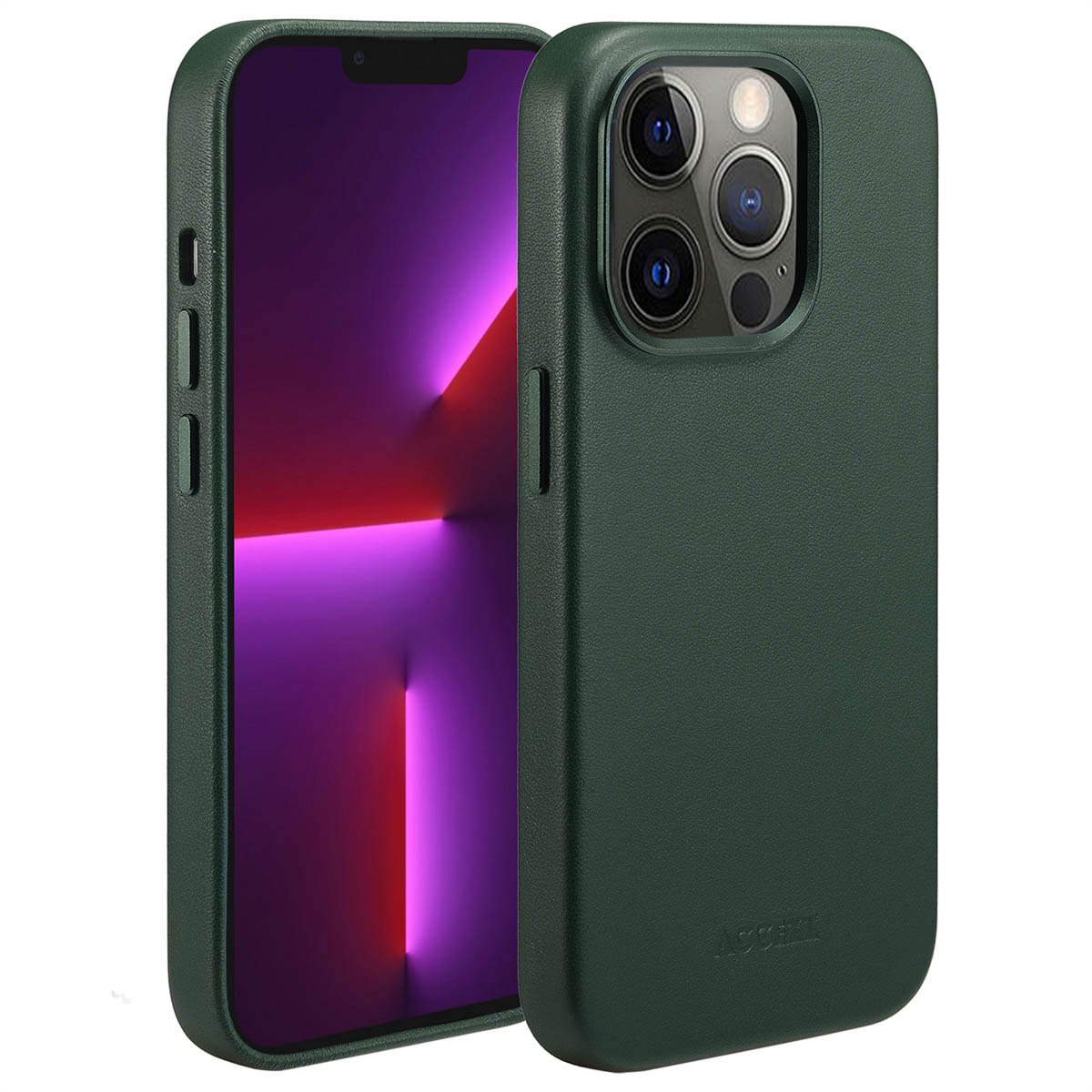 Accezz MagSafe Leather Backcover Apple iPhone 13 Pro - Cedar Green
