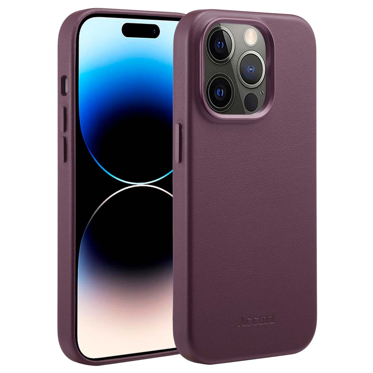 Accezz MagSafe Leather Backcover Apple iPhone 14 Pro - Heath Purple