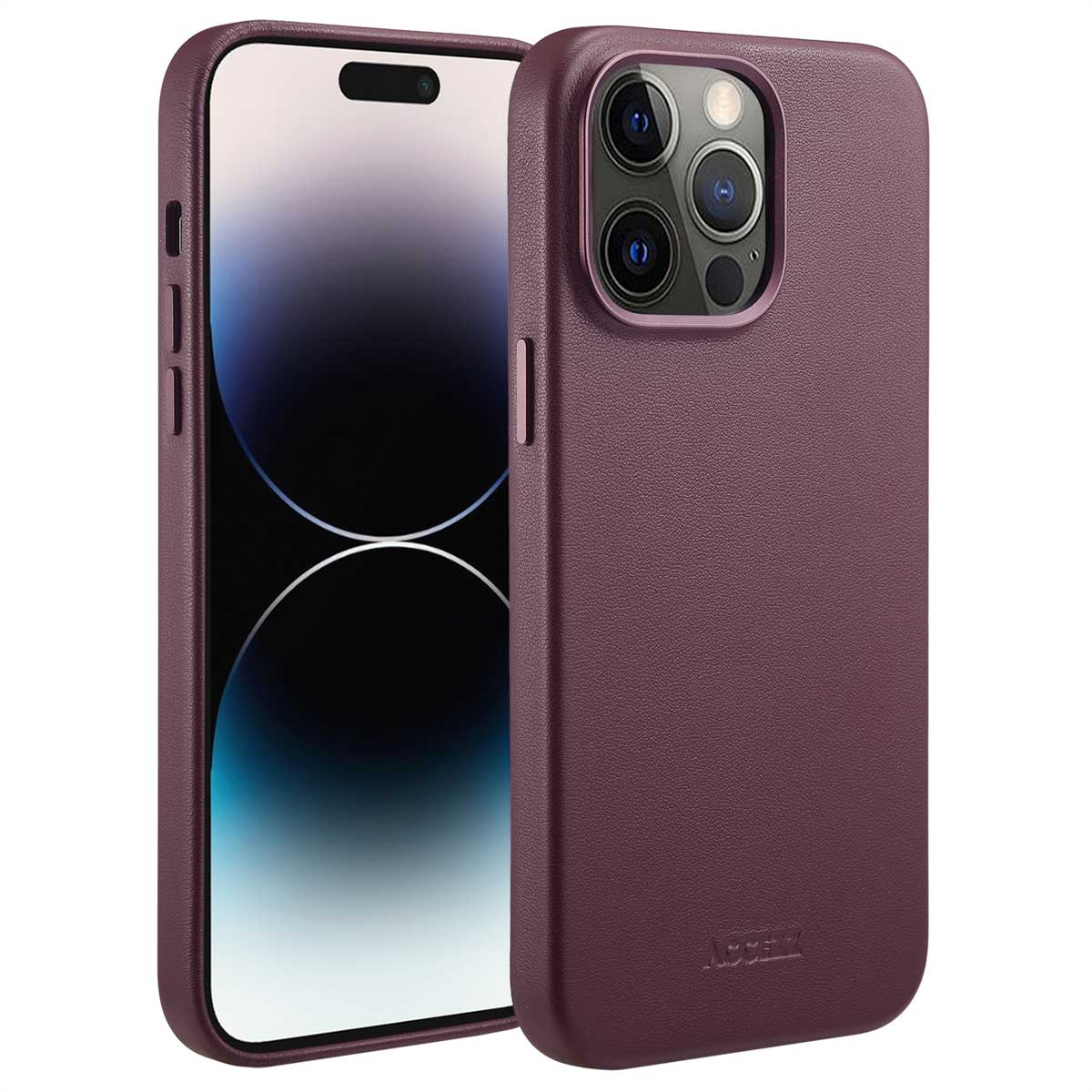 Accezz MagSafe Leather Backcover Apple iPhone 14 Pro Max - Heath Purple
