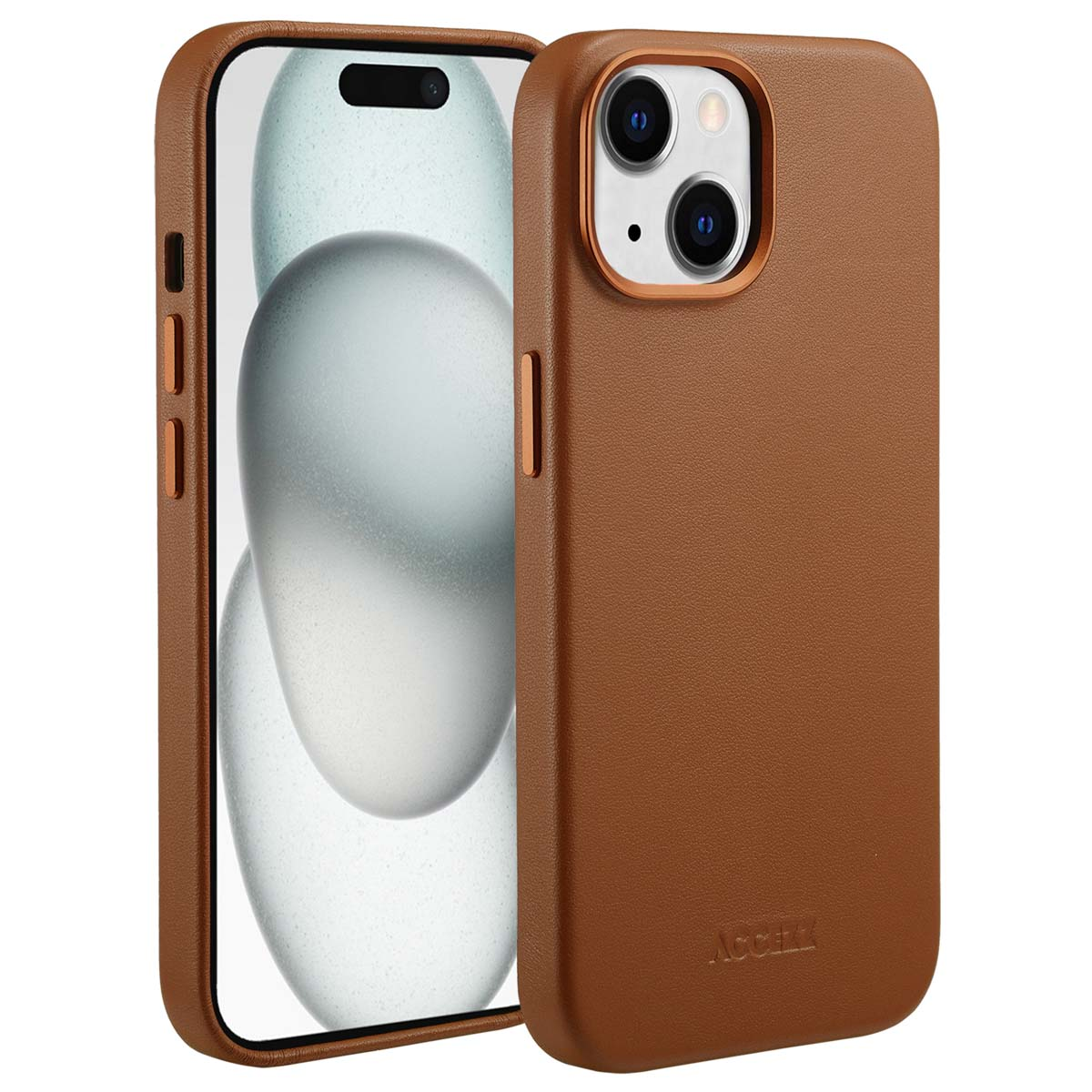 Accezz MagSafe Leather Backcover Apple iPhone 15 - Sienna Brown