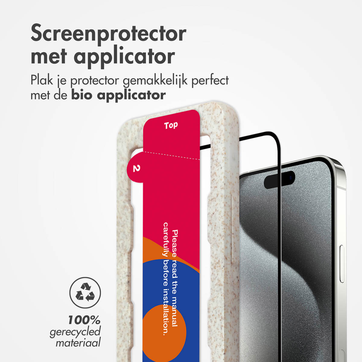 Accezz Gehard Glas Full Cover Screenprotector met applicator Apple iPhone 15 - Transparant