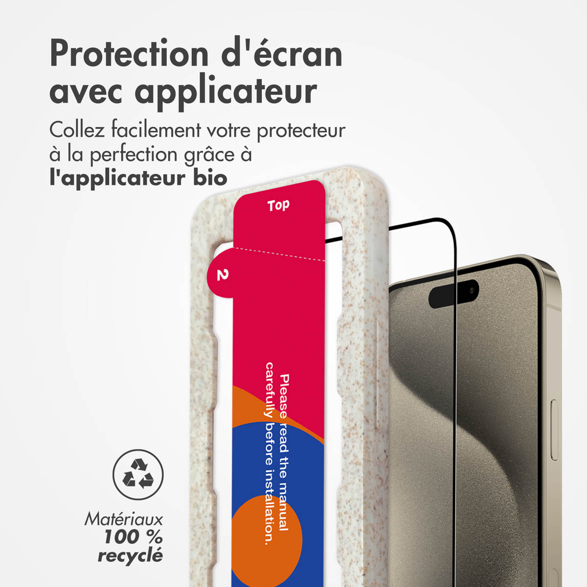 Accezz Gehard Glas Full Cover Screenprotector met applicator Apple iPhone 15 Pro - Transparant