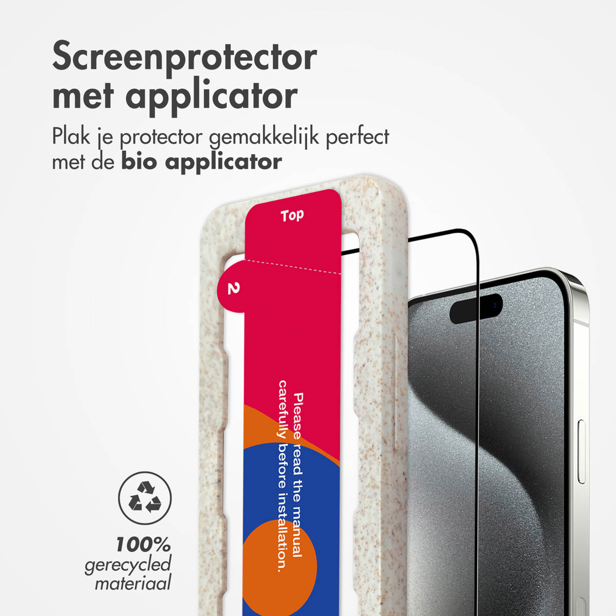 Accezz Gehard Glas Full Cover Screenprotector met applicator Apple iPhone 15 Pro Max - Transparant