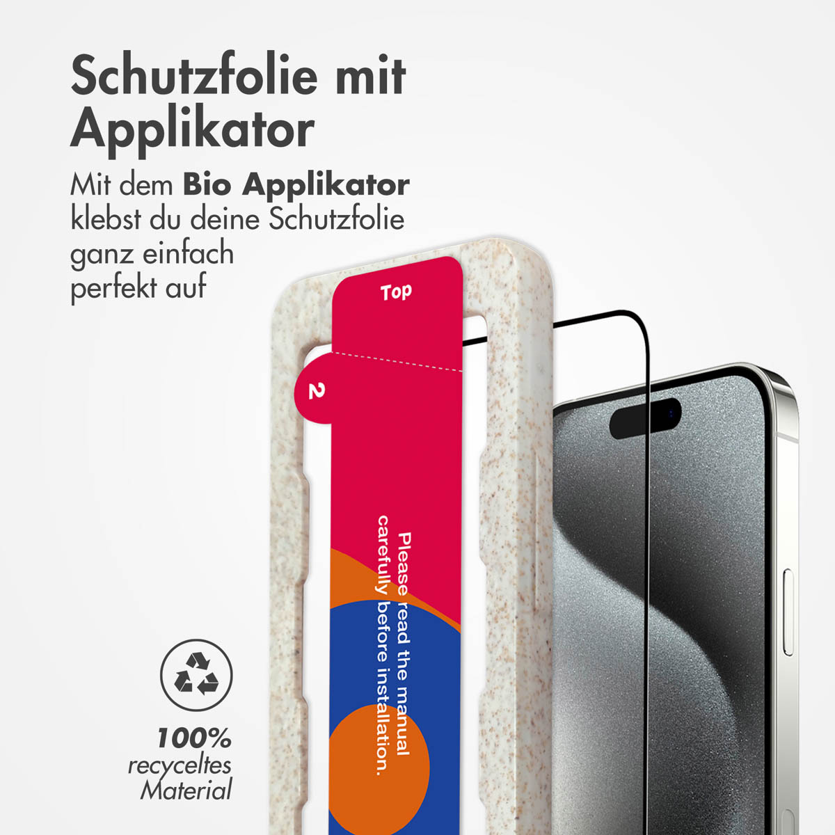 Accezz Gehard Glas Full Cover Screenprotector met applicator Apple iPhone 15 Pro Max - Transparant